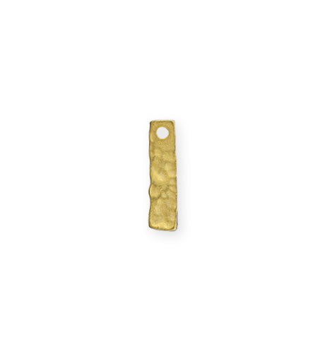 17x5mm Hammered Rectangle - 10K Gold Plated (20 pcs)