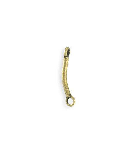 21x4mm Curved Bar - Brass Antique Plated (20 pcs)