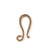 27x12mm Hammered Hook - Copper Antique Plated (8 pcs)