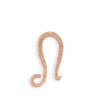 27x12mm Hammered Hook - Copper Plated (8 pcs)