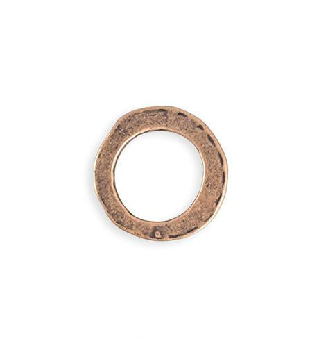 20mm Hammered Ring - Copper Antique Plated (8 pcs)