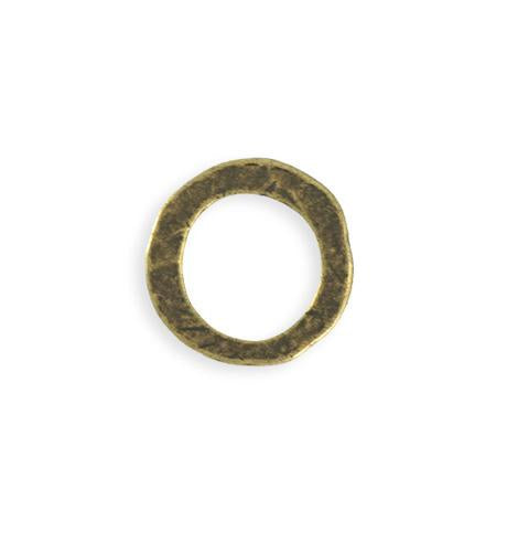 20mm Hammered Ring - Brass Antique Plated (8 pcs)