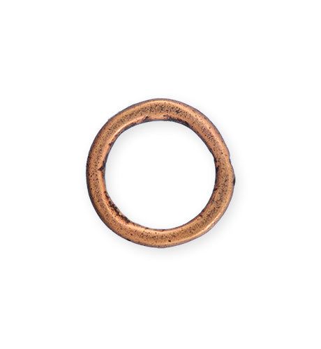 23mm Heavy Hammered Ring - Copper Antique Plated (6 pcs)