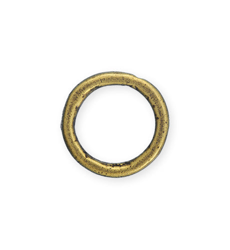 23mm Heavy Hammered Ring - Brass Antique Plated (6 pcs)