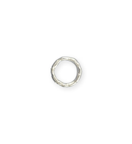 12mm Organic Ring - Sterling Silver Plated (20 pcs)