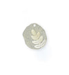19x17mm, Impressed Fern - Sterling Silver Plated (3pcs)
