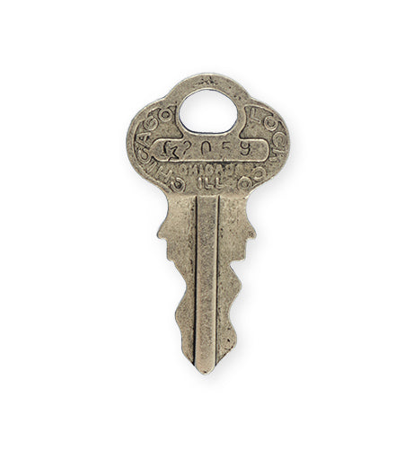 38x21mm, Chicago Key - Pewter Antique Plated (3pcs)