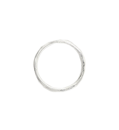 Size 8, Hammered Ring - Sterling Silver Plated (9 pcs)