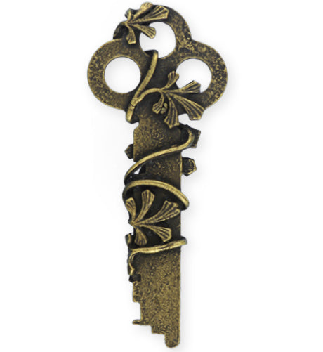 56x23mm, Garden Key - Brass Antique Plated (3pcs)