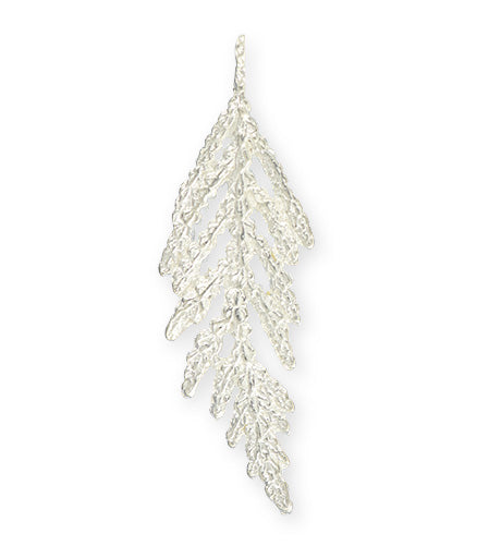 49x15mm, Hanging Fern - Sterling Silver Plated (3pcs)