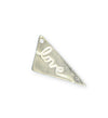 31x14mm, Love Pennant - Sterling Silver Plated (3pcs)
