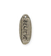 30x12mm, Believe Tag - Pewter Antique Plated (3pcs)
