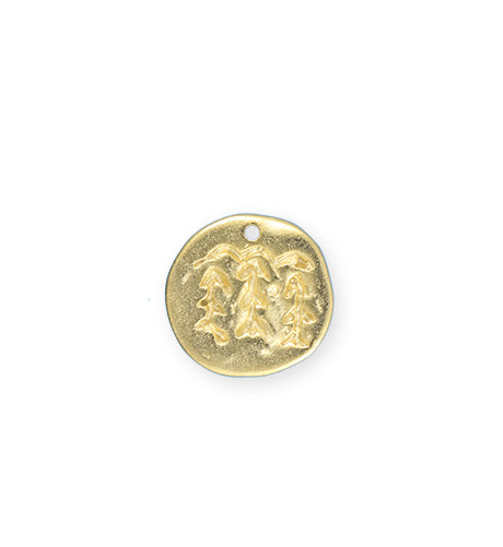 16mm, Distant Landscapes - 10K Gold Plated (3pcs)