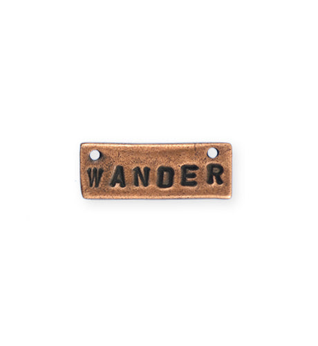 24x9mm, Wander - Copper Antique Plated (3pcs)