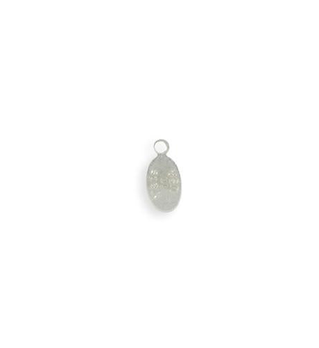 11x6mm Oval USA Jewelry Tag - Sterling Silver Plated (92 pcs)