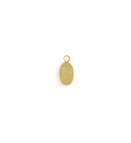 11x6mm Oval USA Jewelry Tag - 10K Gold Plated (92 pcs)