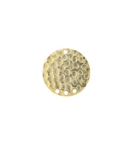 22mm Hammered Circle Chandelier - 10K Gold Plated (10pcs)
