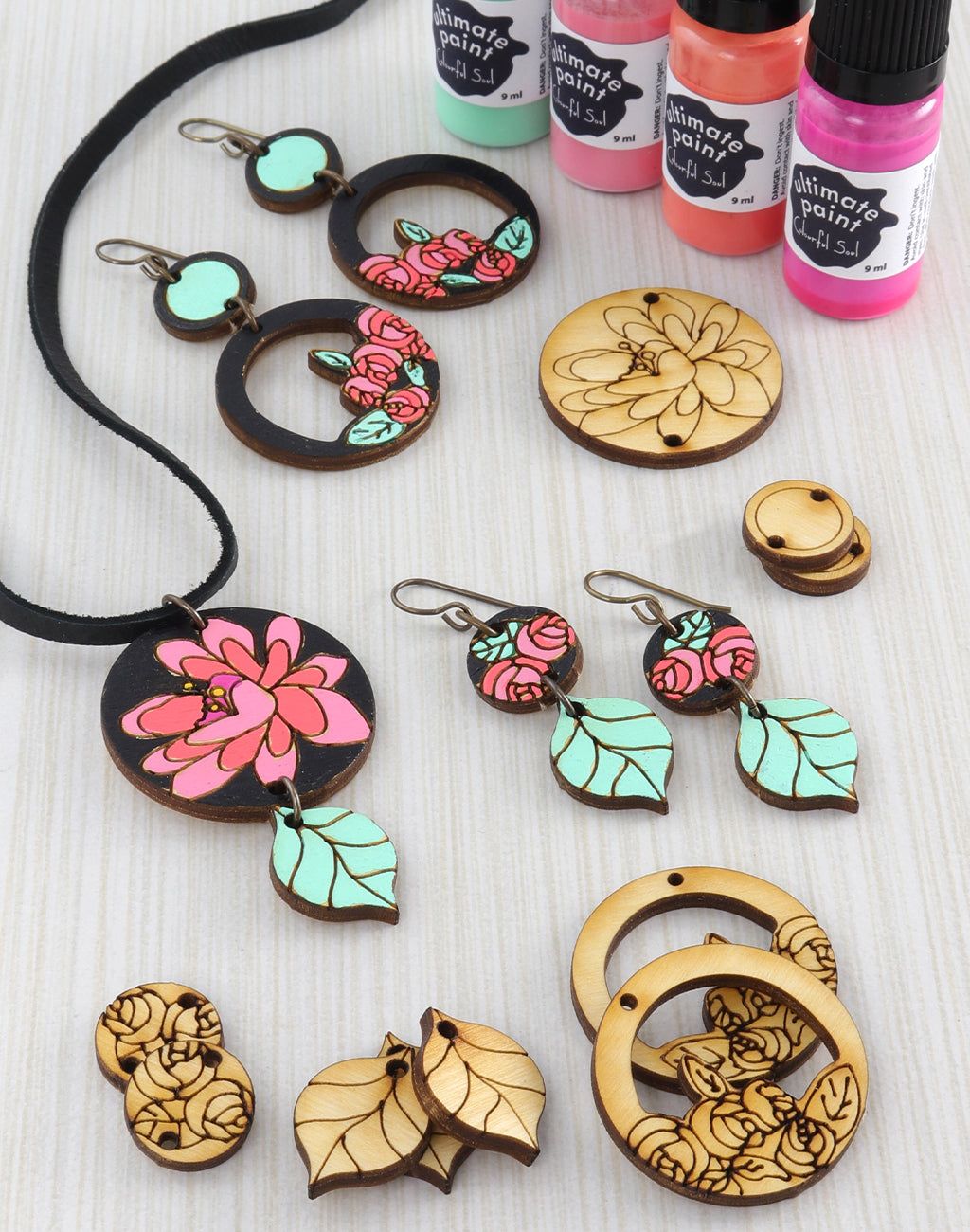 Garden Roses, Jewelry Pop Outs (5 panels, 10pcs/ea)