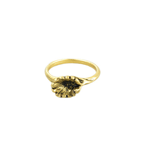 Size 8, Fairy Fleur Ring - 14K Gold Antique (3pcs)