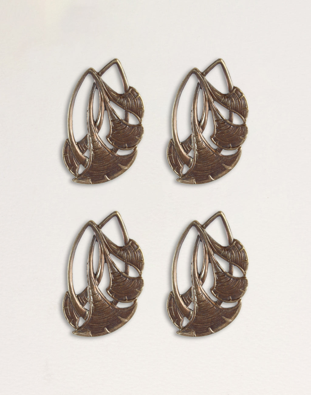 Ginkgo Leaves, 40x23mm (4 pcs)